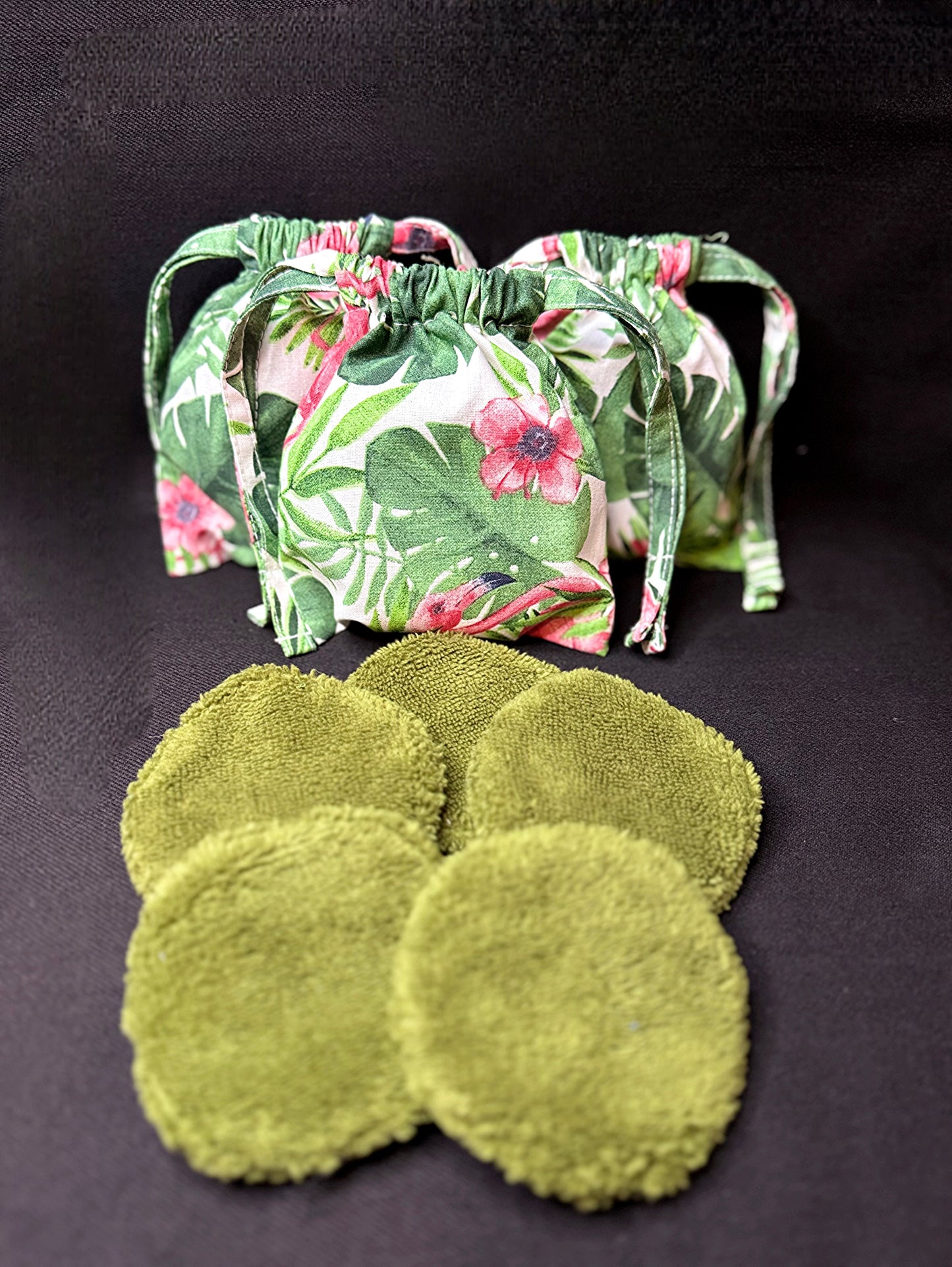 coton réutilisable vert olive