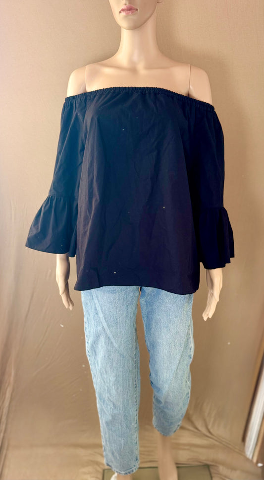 🖤 Top épaule dénudée noir – 100% coton