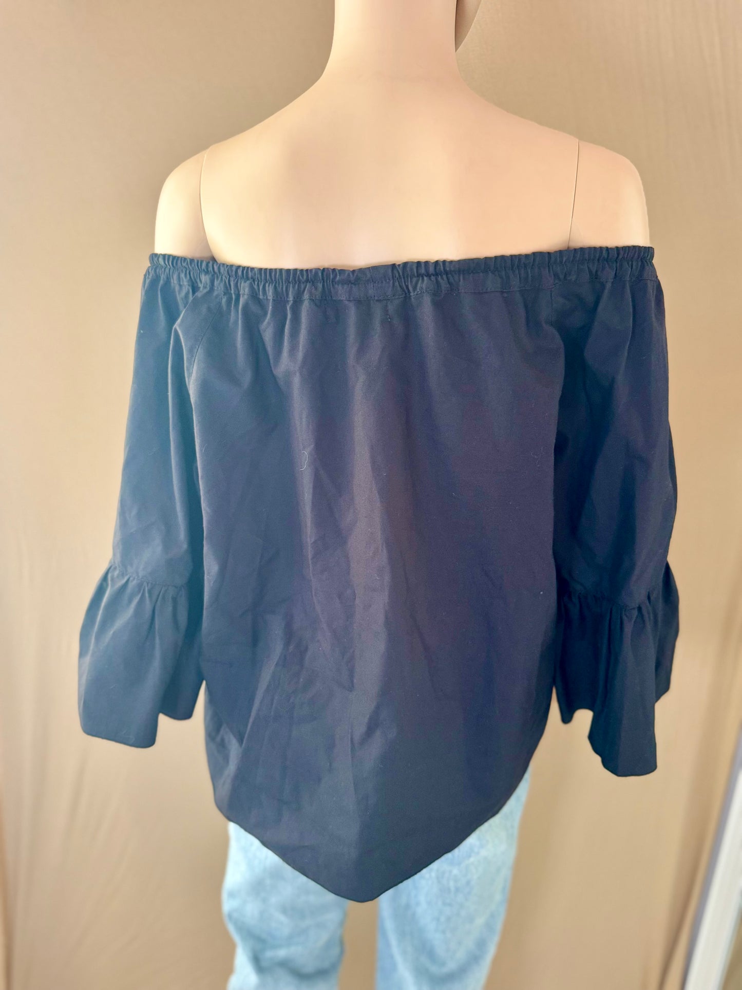 🖤 Top épaule dénudée noir – 100% coton