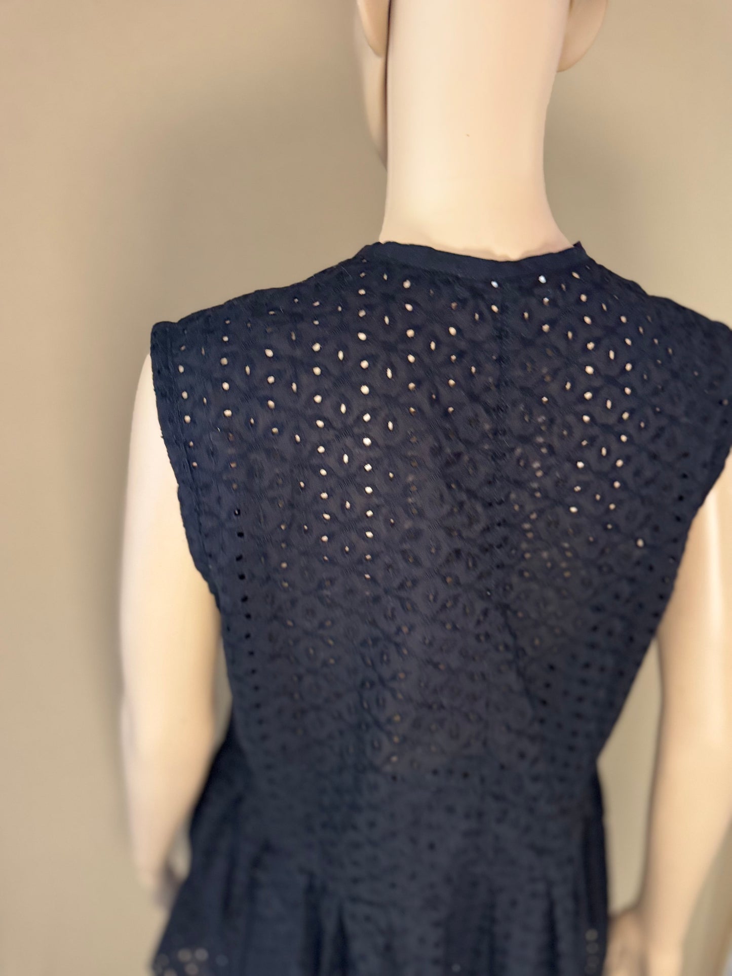 🖤 Haut en broderie anglaise noir – 100% coton