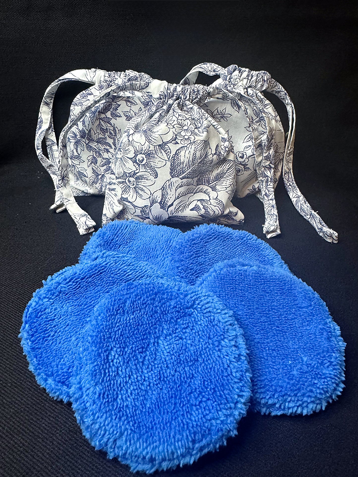 coton réutilisable bleu roi