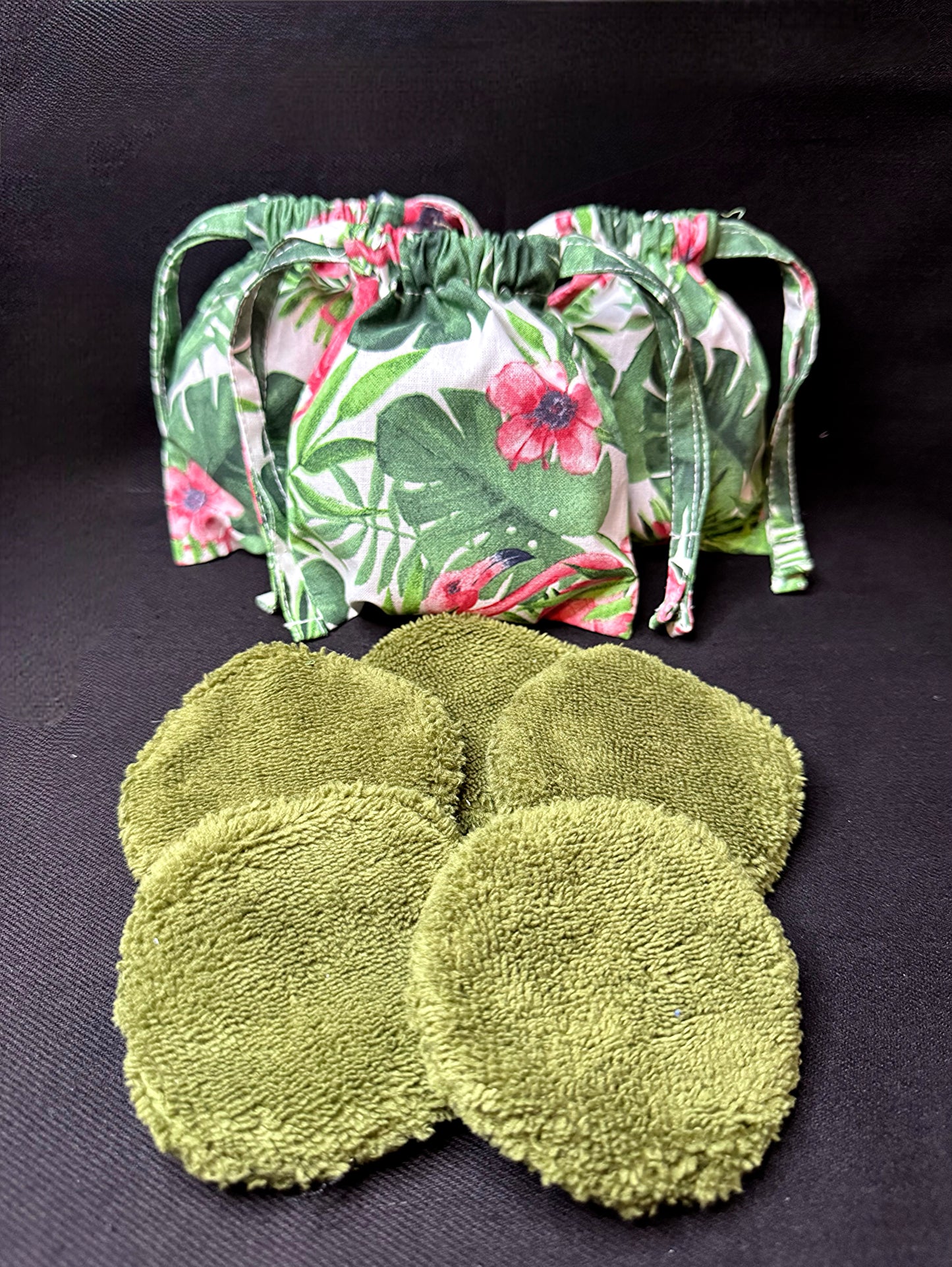 coton réutilisable vert olive