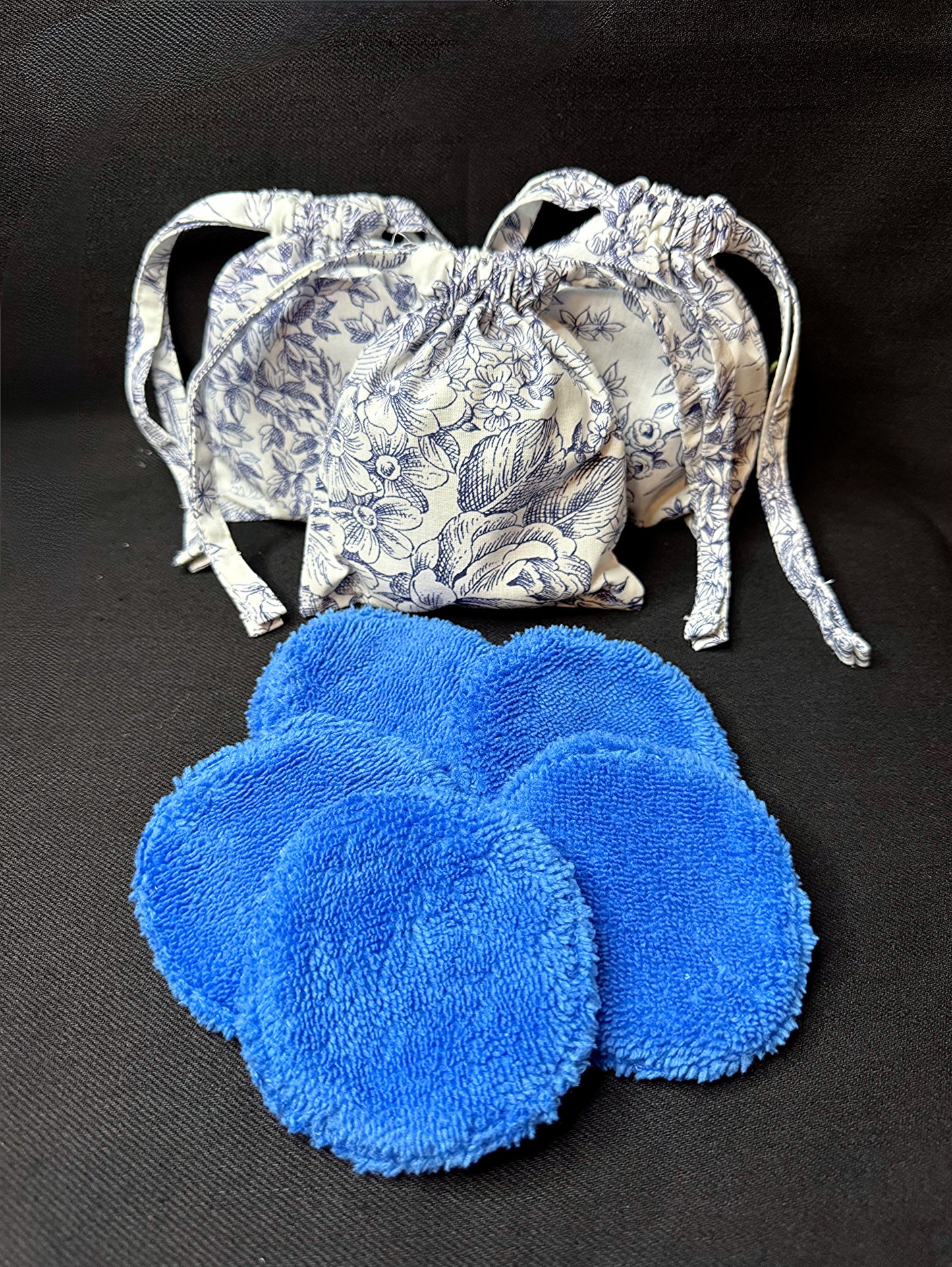 Lot de 5 coton réutilisable bleu roi